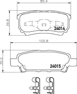6700012 Rear Brake Pads