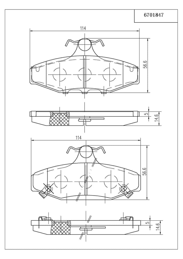 6701847 Rear Brake Pads