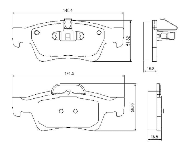 6720053E Rear Brake Pads