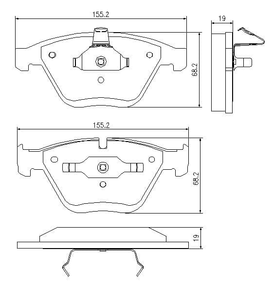 6720059E Front Brake Pads