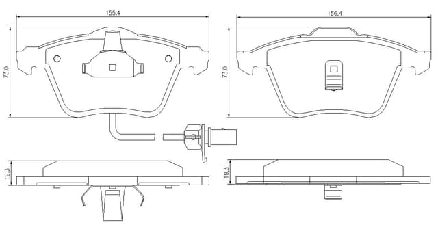 6720064E Front Brake Pads