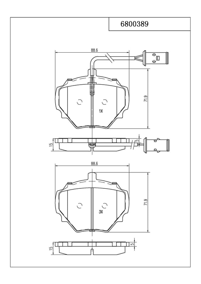 6800389 Rear Brake Pads