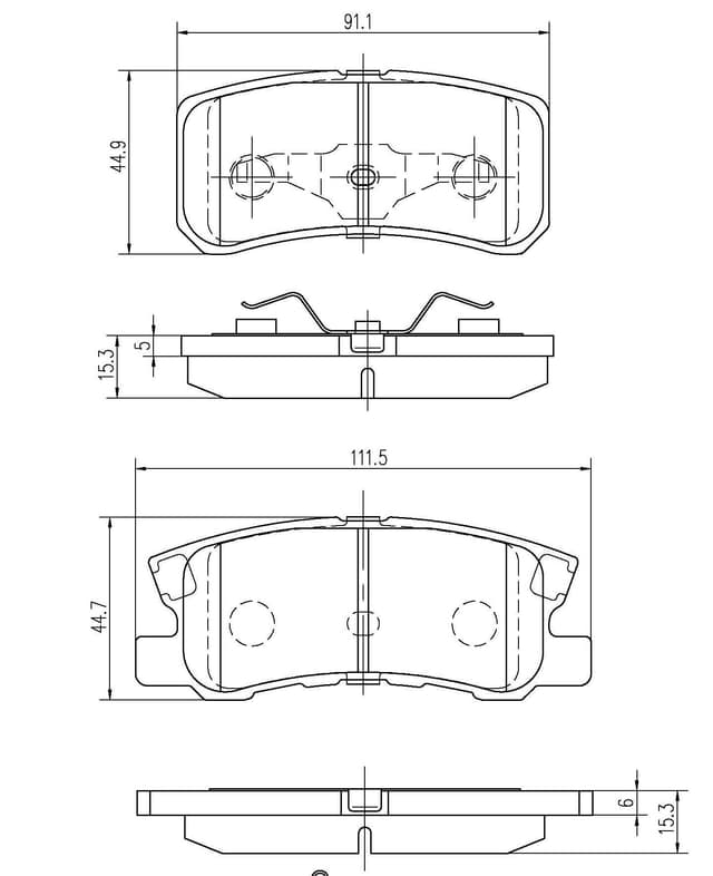 6820590 Rear Brake Pads